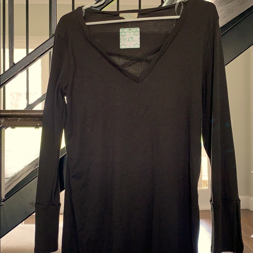NWT Long sleeve cross neck top - Size S